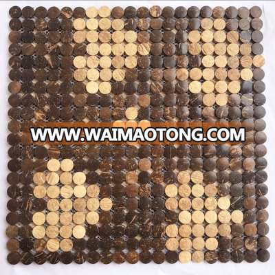 coconut wall mosaic Coconut Coir Mosaic Tile