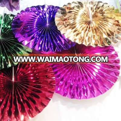 Background wall decoration hanging round tissue paper fan