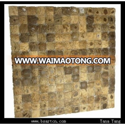 Unique design natural coconut shell mosaic for wall decoration