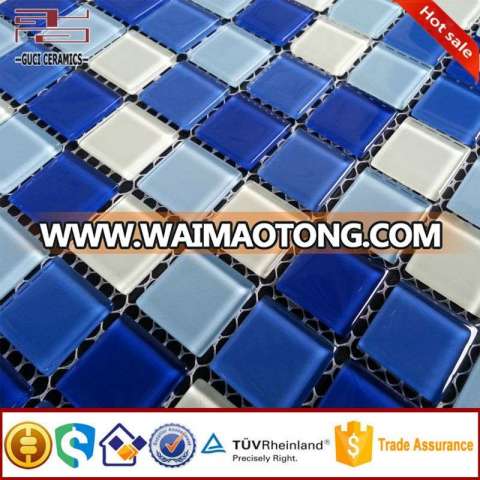 good quilty cheap price tile form foshan mosaic factory swimming pool tiles and decorative wall crystal glass mosaic tile